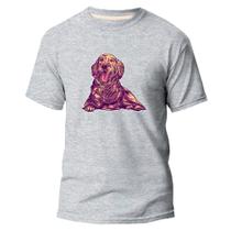 Camiseta Algodão Premium Estampa Digital Cachorro Labrador