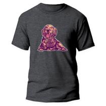 Camiseta Algodão Premium Estampa Digital Cachorro Labrador