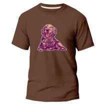 Camiseta Algodão Premium Estampa Digital Cachorro Labrador