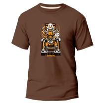 Camiseta Algodão Premium Estampa Digital Caveira com Bode