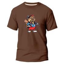 Camiseta Algodão Premium Estampa Digital Esquilo Barbudo