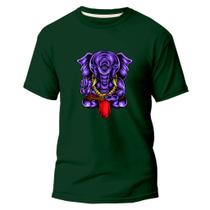 Camiseta Algodão Premium Estampa Digital Ganesha Elefante