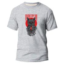 Camiseta Algodão Premium Estampa Digital Gato Bravo Mestre