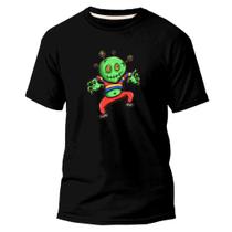 Camiseta Algodão Premium Estampa Digital Monstro com Doce