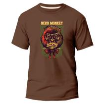 Camiseta Algodão Premium Estampa Digital Nerd Monkey Leve - El exquema