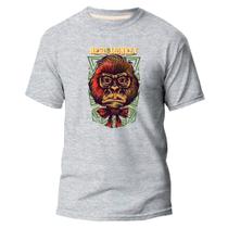 Camiseta Algodão Premium Estampa Digital Nerd Monkey Leve