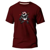 Camiseta Algodão Premium Estampa Digital Panda Lutador Leve