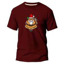 Camiseta Algodão Premium Estampa Digital Papai Noel Leve