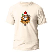 Camiseta Algodão Premium Estampa Digital Papai Noel Leve