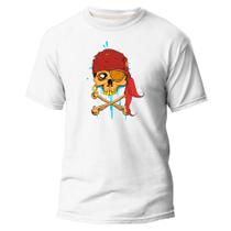 Camiseta Algodão Premium Estampa Digital Pirata Perigoso