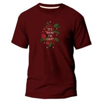 Camiseta Algodão Premium Estampa Digital Ramos de Flores DTF