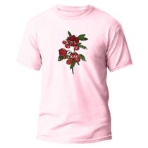 Camiseta Algodão Premium Estampa Digital Ramos de Flores DTF