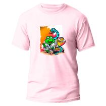 Camiseta Algodão Premium Estampa Digital Sapo na Lagoa Água