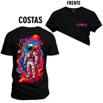 Camiseta Algodão Premium Estampada AstroColors Frente Costas