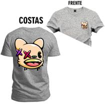 Camiseta Algodão Premium Estampada Confortável Coelho FF Frente Costas