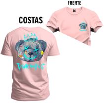 Camiseta Algodão Premium Estampada Confortável Whith Frente Costas