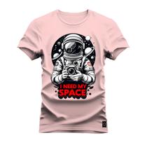 Camiseta Algodão Premium Estampada I need My Space