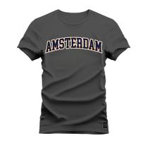 Camiseta Algodão Premium T-Shirt Amsterdam