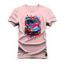 Camiseta Algodão Premium T-Shirt Carro Mega Colores