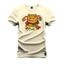 Camiseta Algodão Premium T-Shirt Lanche Faminto