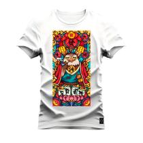 Camiseta Algodão Premium T-Shirt Mandala Coruja