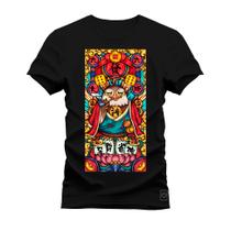 Camiseta Algodão Premium T-Shirt Mandala Coruja