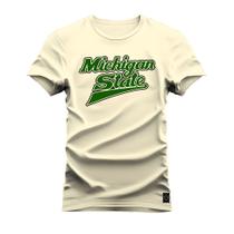 Camiseta Algodão Premium T-Shirt Michigan