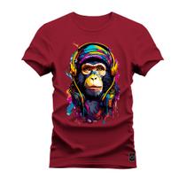 Camiseta Algodão Premium T-Shirt Nft Monkey