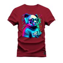 Camiseta Algodão Premium T-Shirt Panda Show