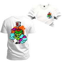 Camiseta Algodão Premium T-Shirt Soco Frente Costas