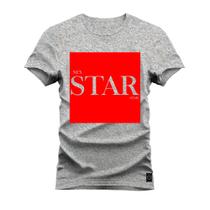 Camiseta Algodão Premium T-Shirt Star Red