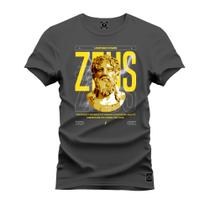 Camiseta Algodão Premium T-Shirt Zeus Rei