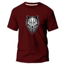 Camiseta Algodão Premium Unissex Estampa Digital Lobo