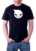 Camiseta Algodão Preta Soul Eater Anime Logo Minimalista 482