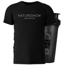 Camiseta algodao preto g + shaker - natures now