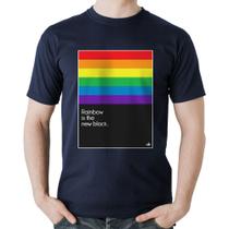 Camiseta Algodão Rainbow is the new black - Foca na Moda