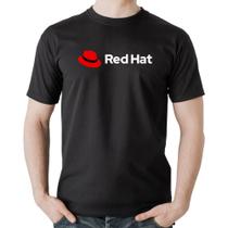 Camiseta Algodão Red Hat Linux Logo - Foca na Moda