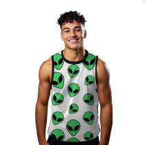 Camiseta Algodão Regata Verão Estilo Moda Praia Aliem Et Cartoon Green 77