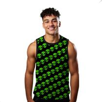 Camiseta Algodão Regata Verão Estilo Moda Praia Aliens Cartoon Ovni 332 Camiseta Algodão Regata Verão Estilo Moda Praia Aliens Cartoon Ovni 332