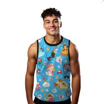 Camiseta Algodão Regata Verão Estilo Moda Praia Cartoon Game Videogame Retro 476
