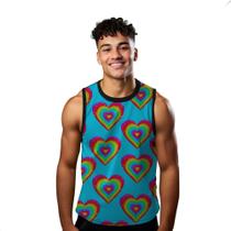 Camiseta Algodão Regata Verão Estilo Moda Praia Coração Arte Pulsando Amor 93 Camiseta Algodão Regata Verão Estilo Moda Praia Coração Arte Pulsando Amor 93