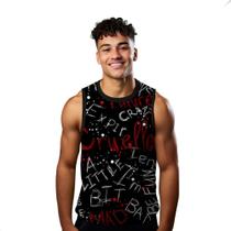 Camiseta Algodão Regata Verão Estilo Moda Praia Cruella Crazy Mad 435