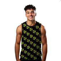 Camiseta Algodão Regata Verão Estilo Moda Praia Danger Aliem 345