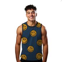 Camiseta Algodão Regata Verão Estilo Moda Praia Emojis Happy Cartoon Fun 42 Camiseta Algodão Regata Verão Estilo Moda Praia Emojis Happy Cartoon Fun 42
