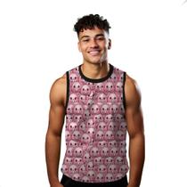 Camiseta Algodão Regata Verão Estilo Moda Praia Emojis Porco Celular 586