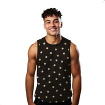 Camiseta Algodão Regata Verão Estilo Moda Praia Estrelas Star Estelar 727