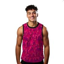 Camiseta Algodão Regata Verão Estilo Moda Praia Gosma Vermelha 570
