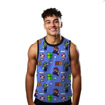 Camiseta Algodão Regata Verão Estilo Moda Praia Jogo Game Retro World 475 Camiseta Algodão Regata Verão Estilo Moda Praia Jogo Game Retro World 475