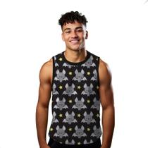 Camiseta Algodão Regata Verão Estilo Moda Praia Morcego Cartoon Estrelas 573