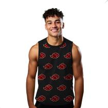 Camiseta Algodão Regata Verão Estilo Moda Praia Nuvem Akatsuki Anime Desenho 161